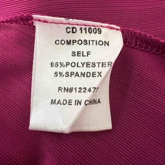 NSR Nordstrom Womens Long Sleeve Open Back Midi Dress Fuchsia Pink size Large - Picture 13 of 15